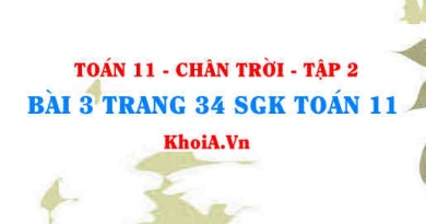 Bài 3 trang 34 Toán 11 Tập 2 Chân trời sáng tạo